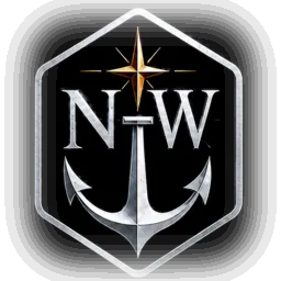 North Wake Works badge: N W with a compass star and an anchor